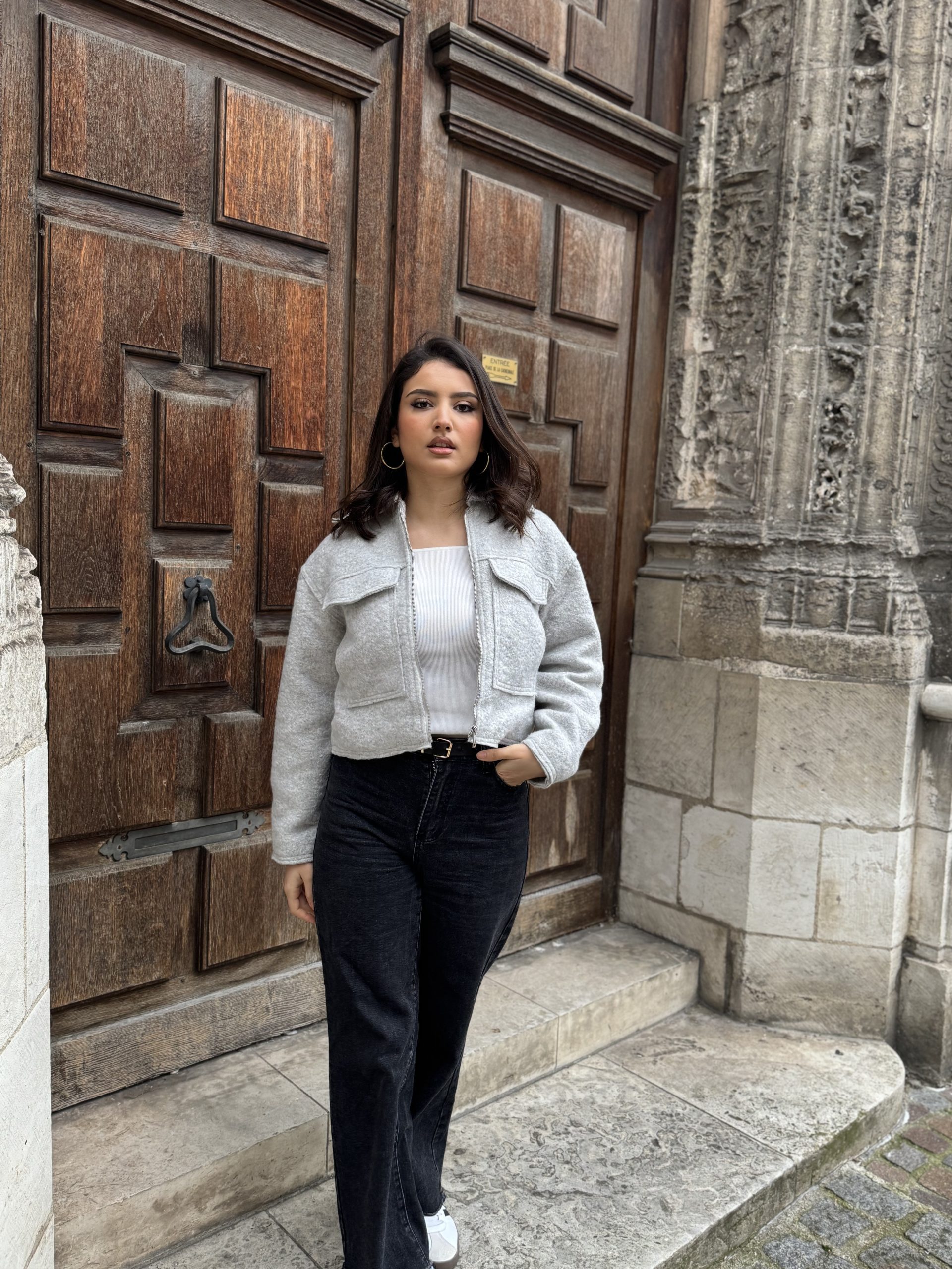 Veste courte Alma Grise
