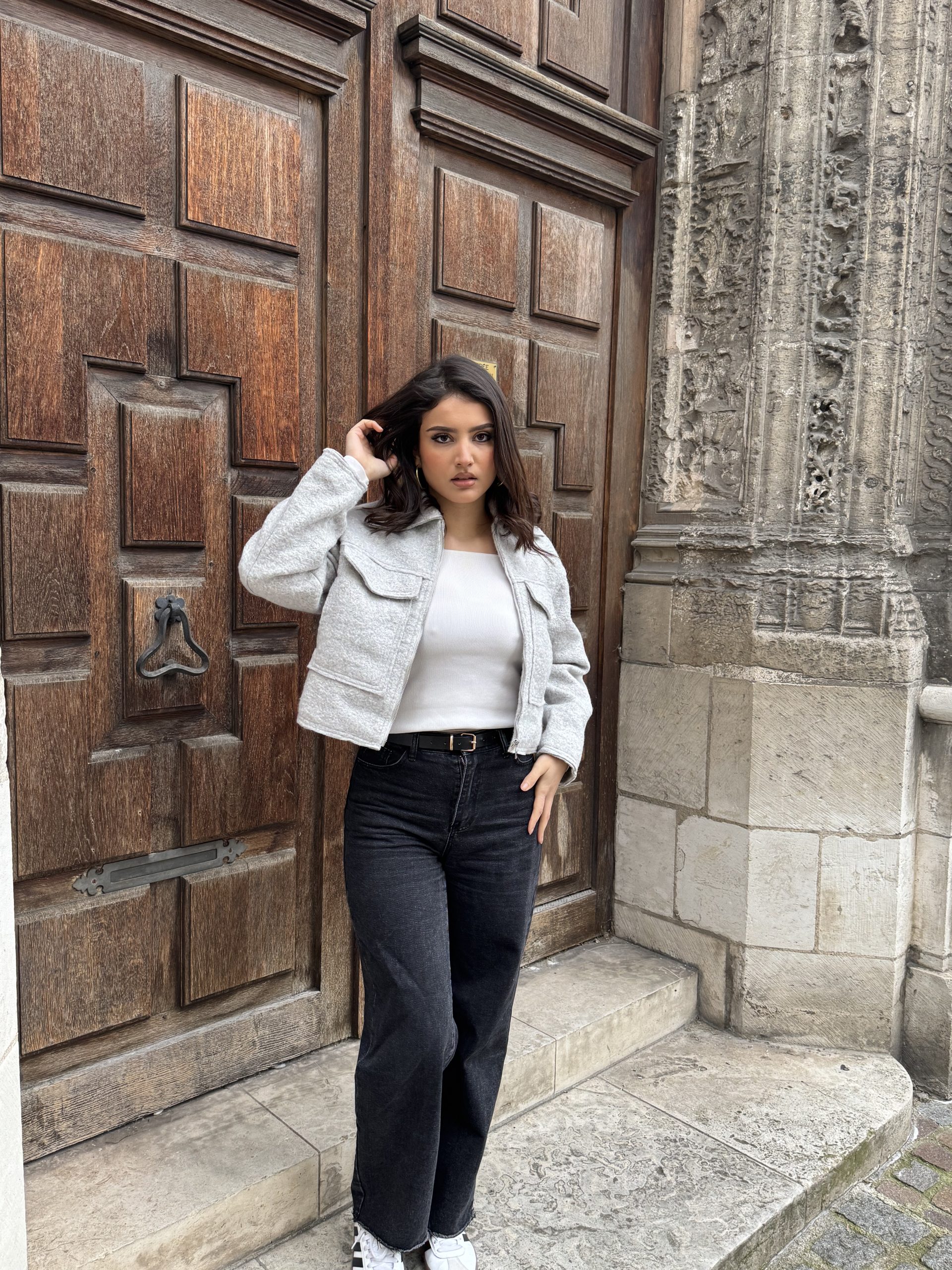 Veste courte Alma Grise