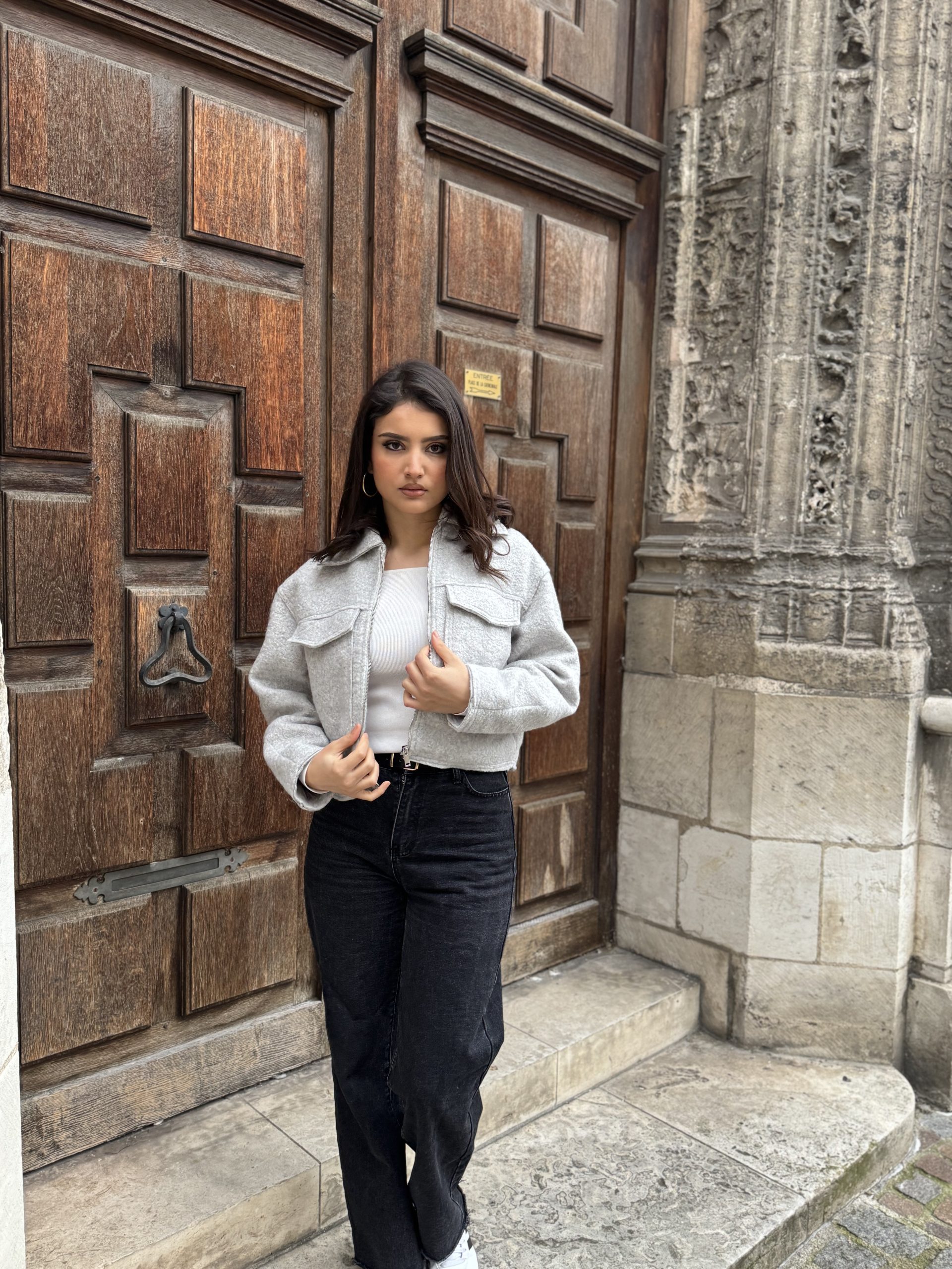 Veste courte Alma Grise
